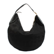 shop 100% authentic second hand Gucci Black Horsebit Canvas Hobo Bag on Labellov.com