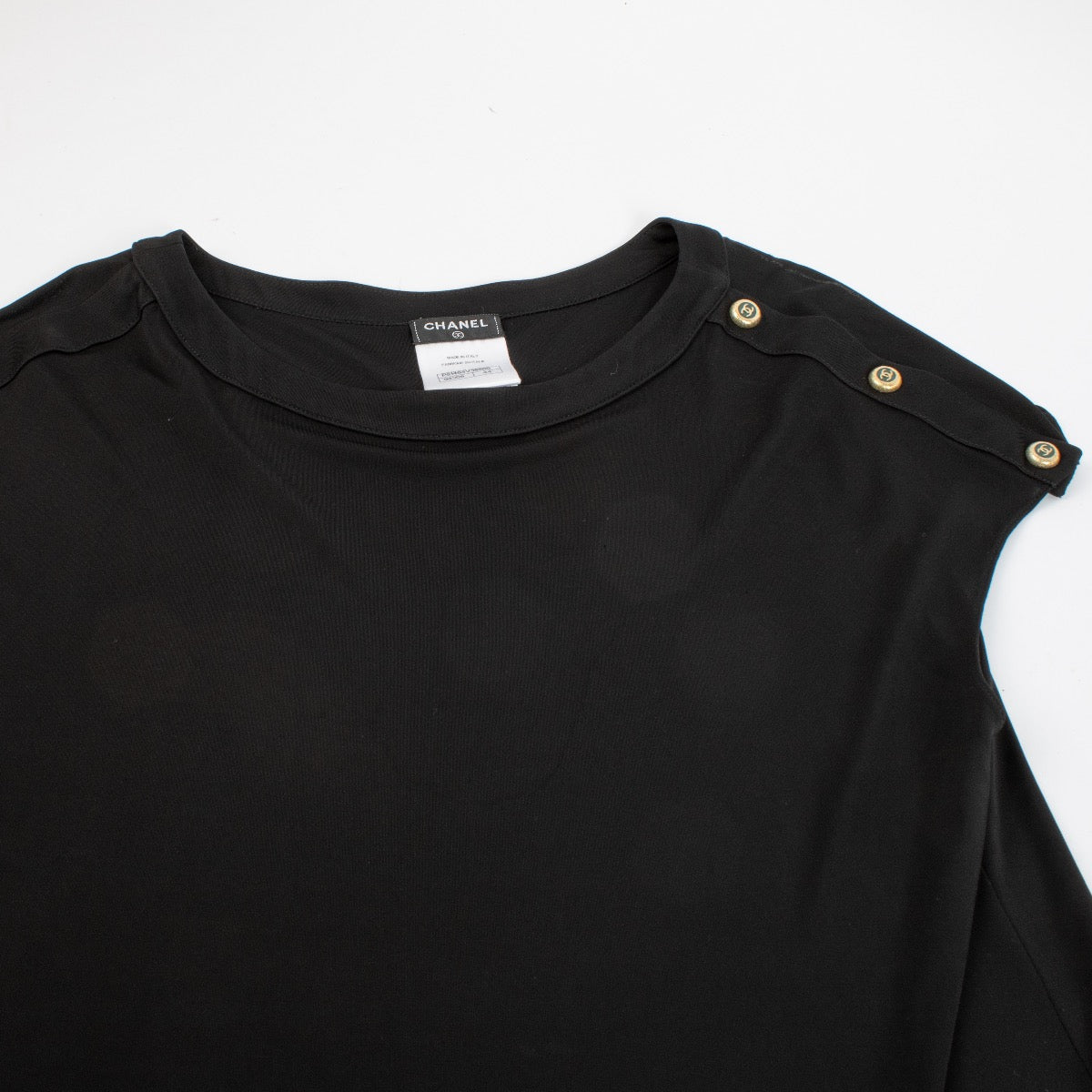 Chanel Black Button Detail Top - FR44