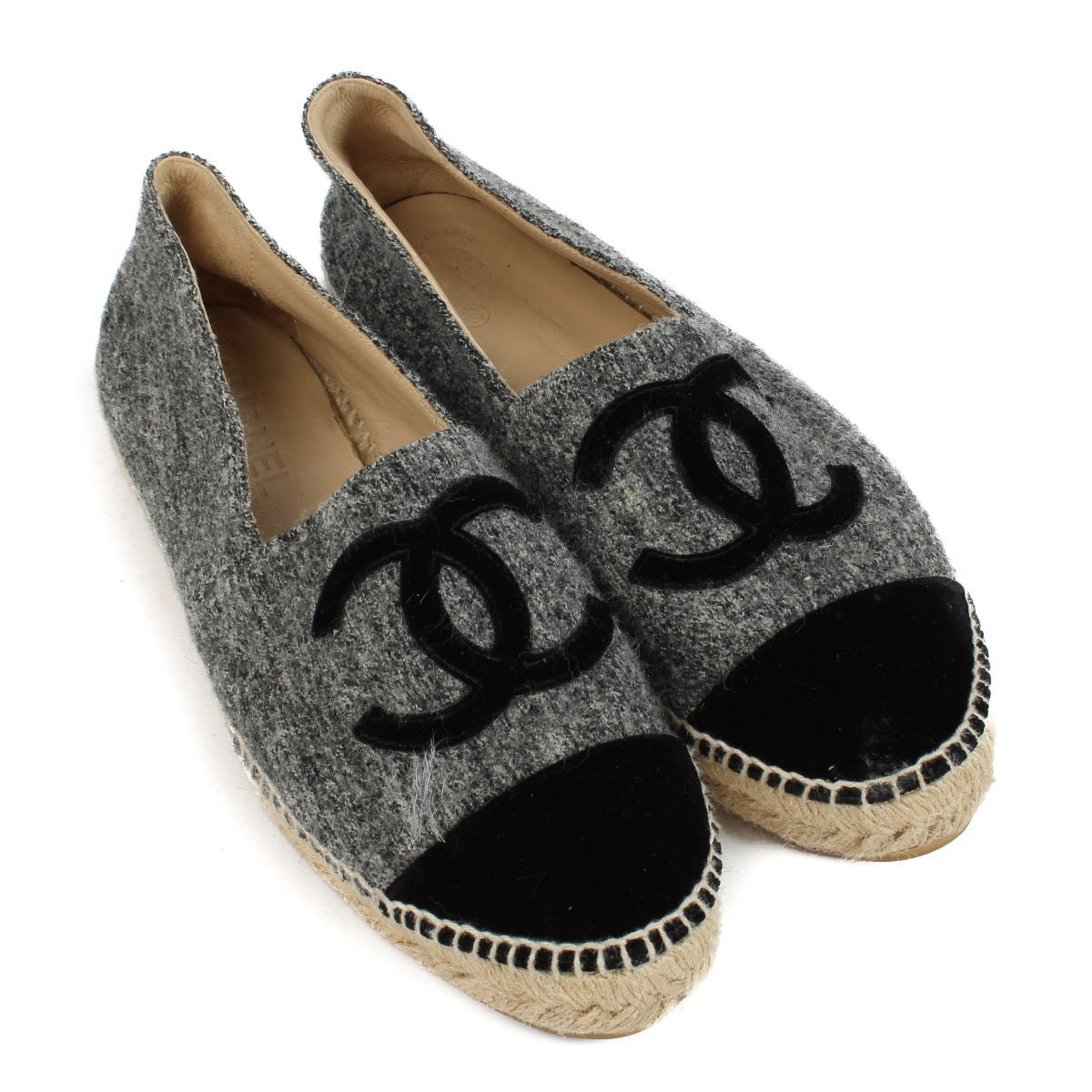 Chanel Grey CC Espadrilles - size 41