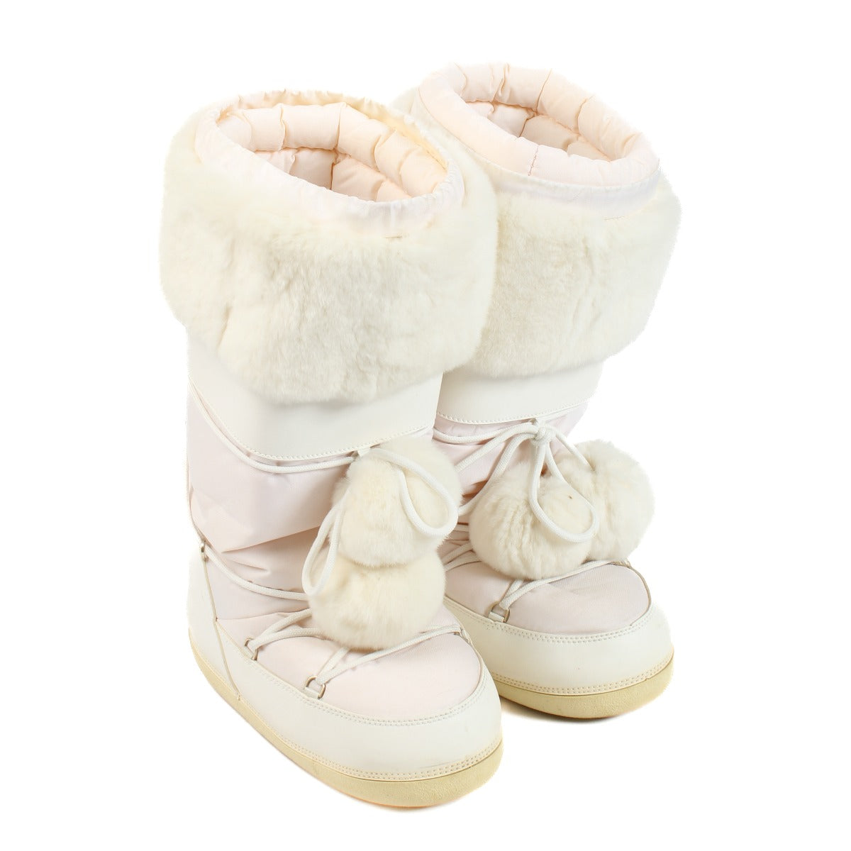 Christian Dior White Rabbit Fur Snow Boots