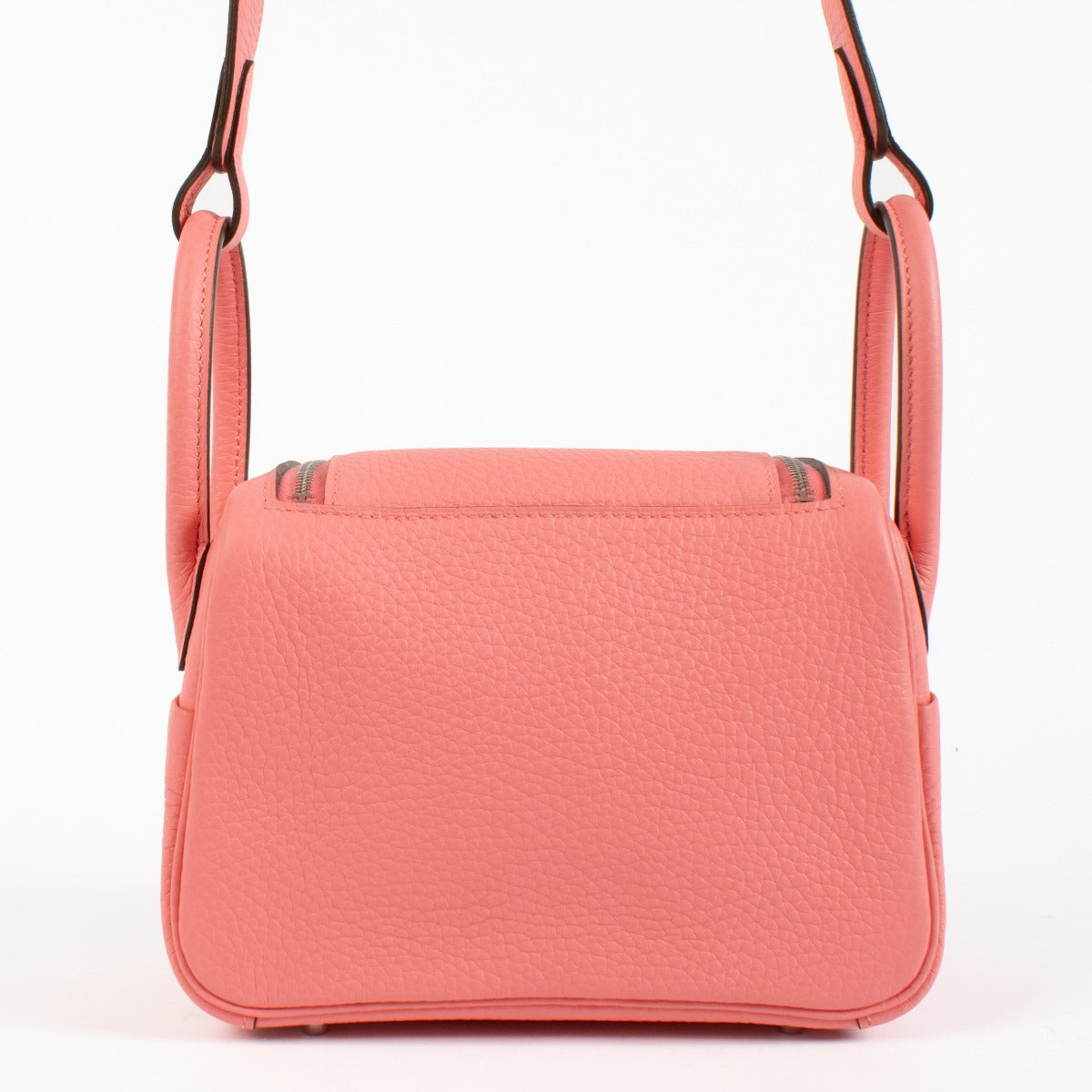 Hermès Lindy Mini II Rose Azalée Clemence PHW
