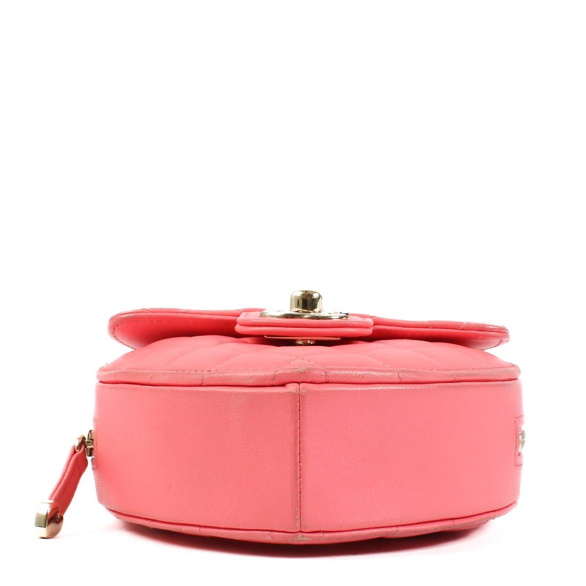 Chanel Pink Heart Clutch With Chain
