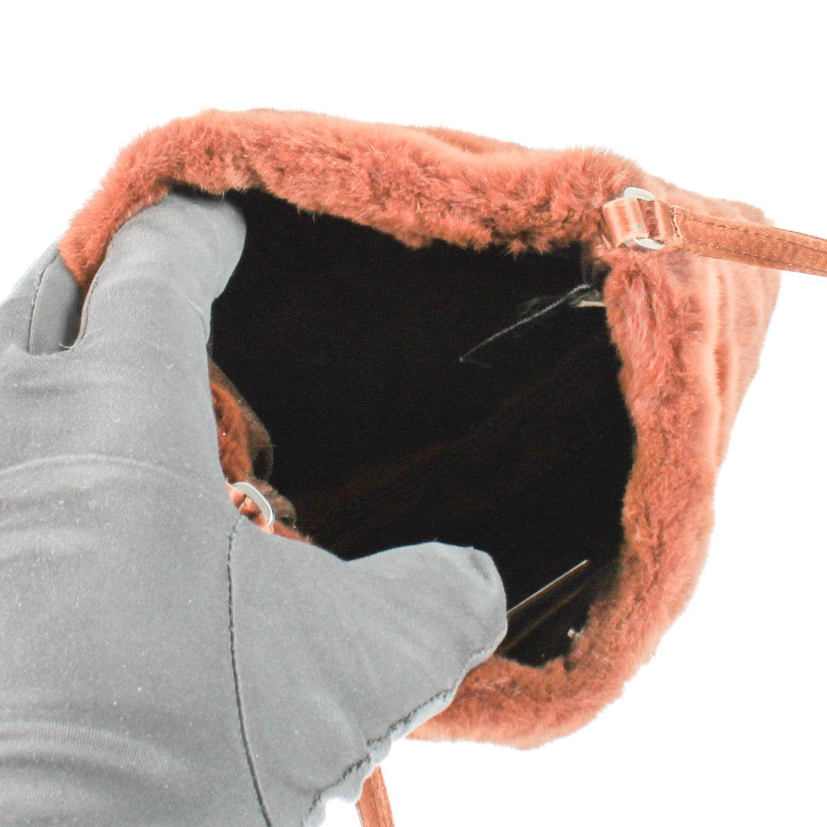 shop 100% authentic second hand Prada Brown Fur Shoulder Bag on Labellov.com