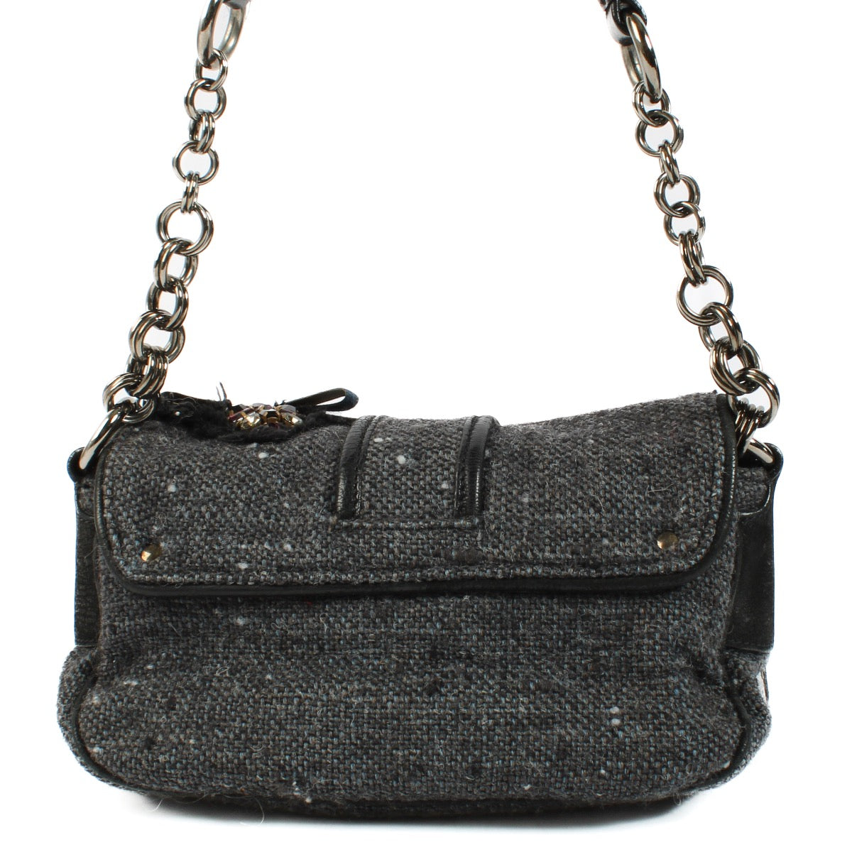shop 100% authentic second hand Prada Grey Tweed Mini Bag on Labellov.com