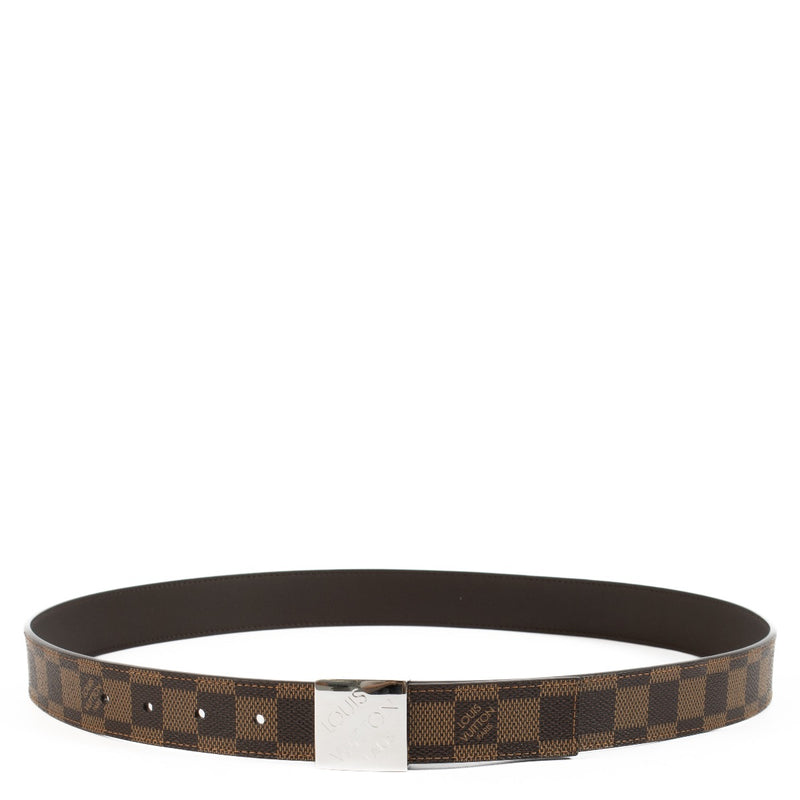 Buy authentic second hand Louis Vuitton Damier Ebene Carre Belt - Size 95 at Labellov.com