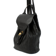 Delvaux Black Toile de Cuir Rose Backpack