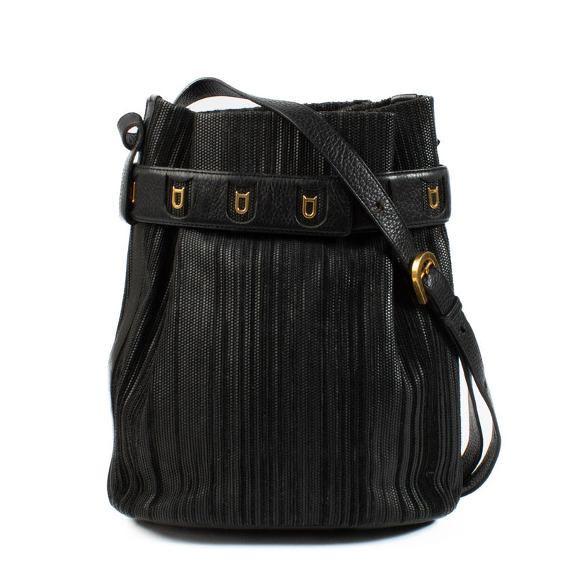 Delvaux Black Toile de Cuir Calicot Bag
