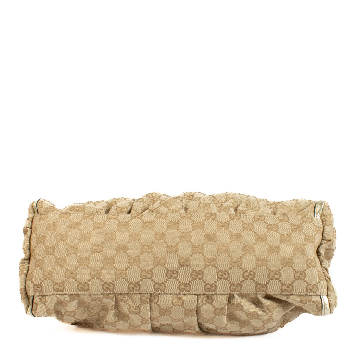 Gucci GG Canvas D Ring Pleaty Hobo Bag