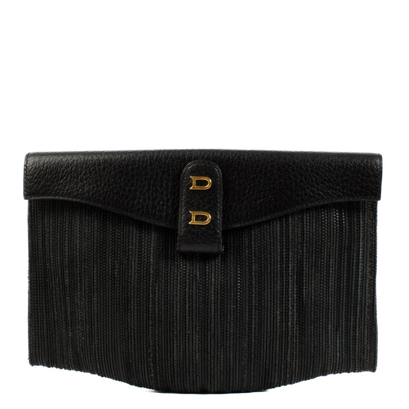 shop 100% authentic second hand Delvaux Black Toile De Cuir Clutch on Labellov.com