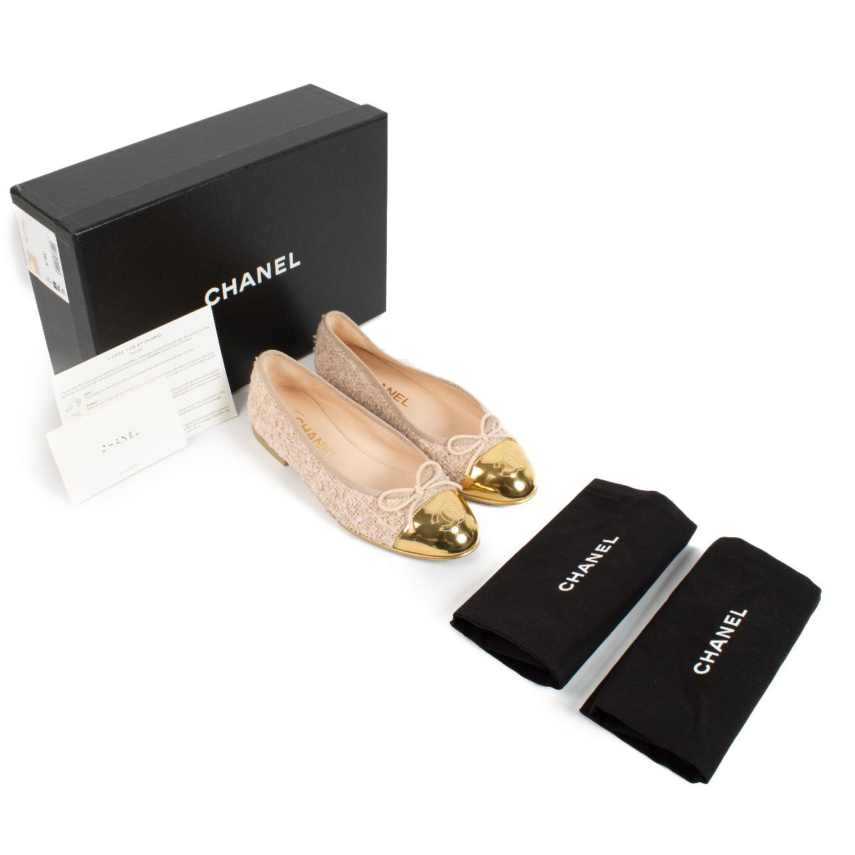 Authentic second hand Chanel Gold Ballerinas - Size 36,5 on Labellov.com