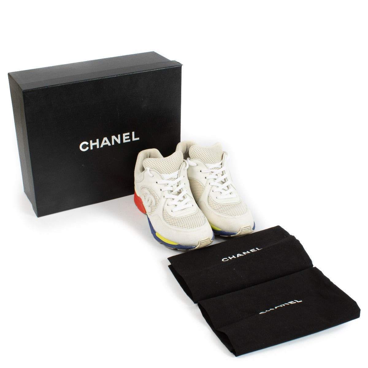 Chanel 16C Multicolor Sneakers in very good condition, with minor signs of wear on the sole and interior. Shop at Labellov.