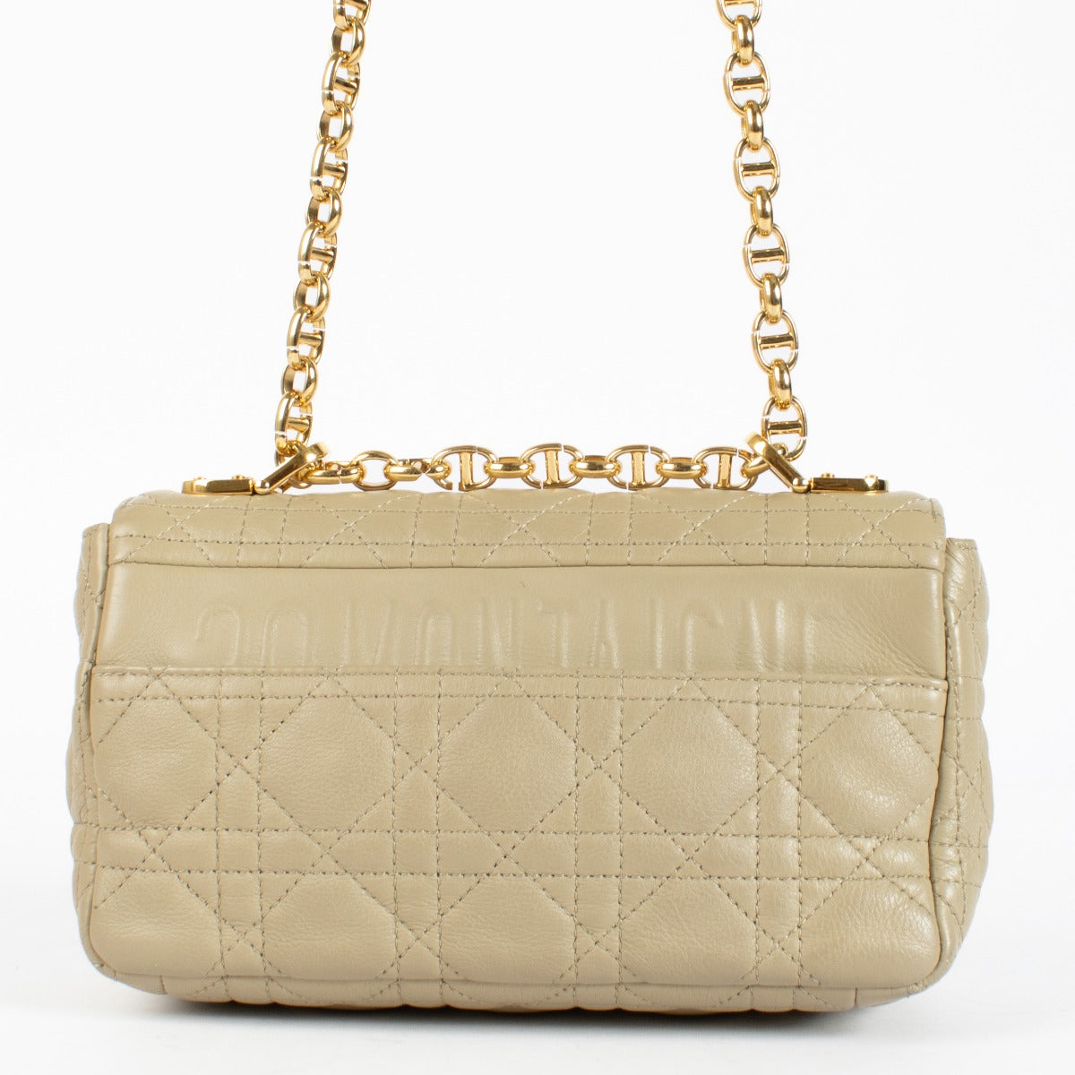 Shop the Christian Dior Beige Caro Crossbody, crafted in quilted calfskin leather with gold-tone CD hardware and the iconic 30 Montaigne detail. A timeless luxury handbag ideal for elegant everyday wear. Available now at Labellov.