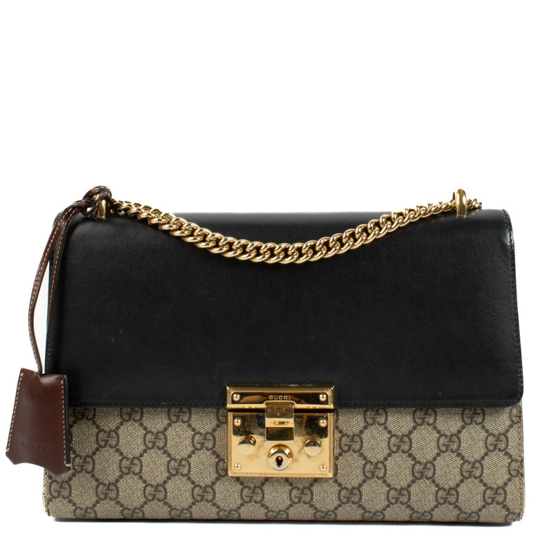 Gucci GG Supreme Medium Padlock Chain Bag