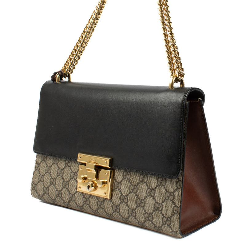 Gucci GG Supreme Medium Padlock Chain Bag