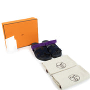 Hermès Chypre Marine/Violet Majorette Sandals