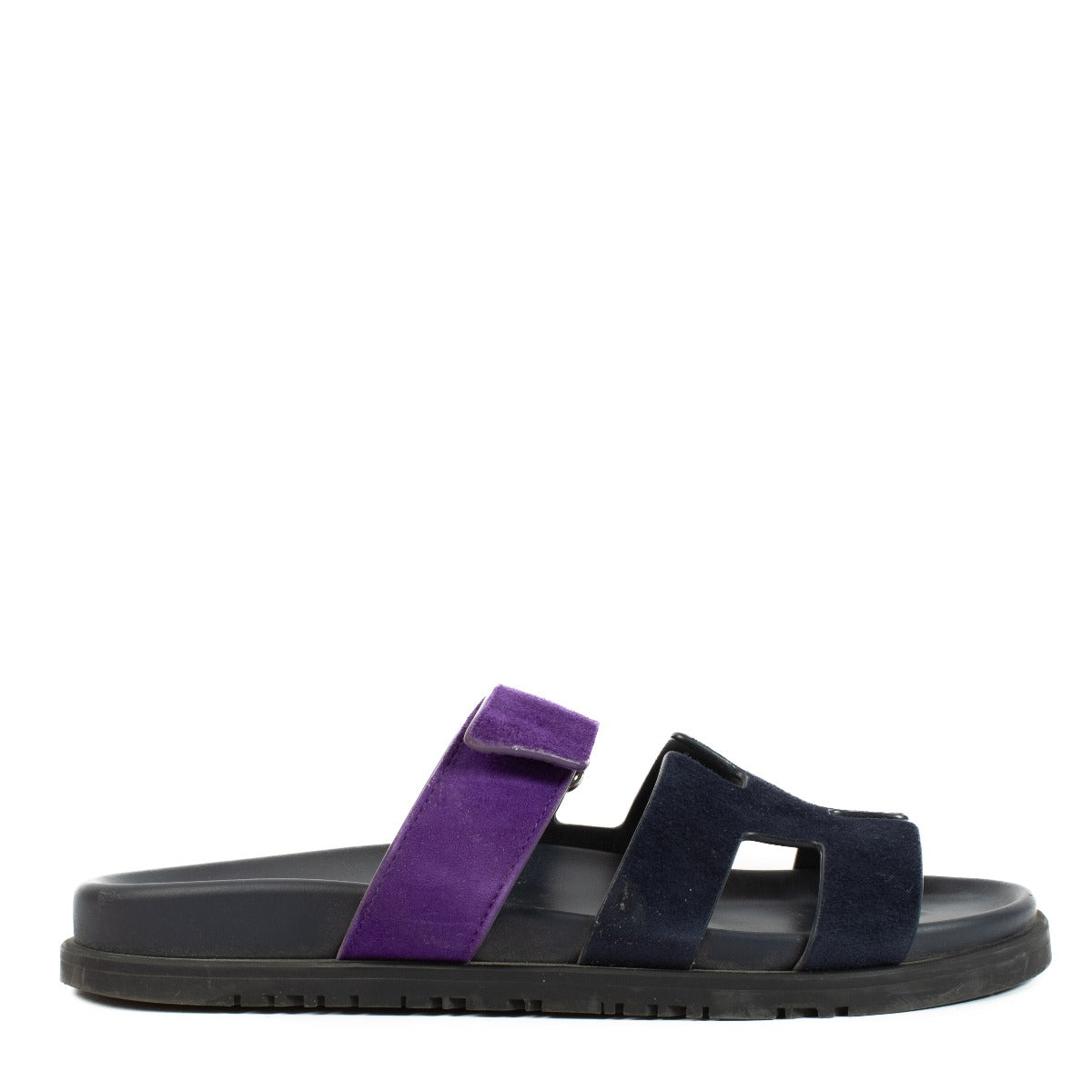 Hermès Chypre Marine/Violet Majorette Sandals