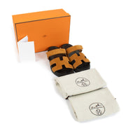 Hermès Natural Suede Chypre Sandals