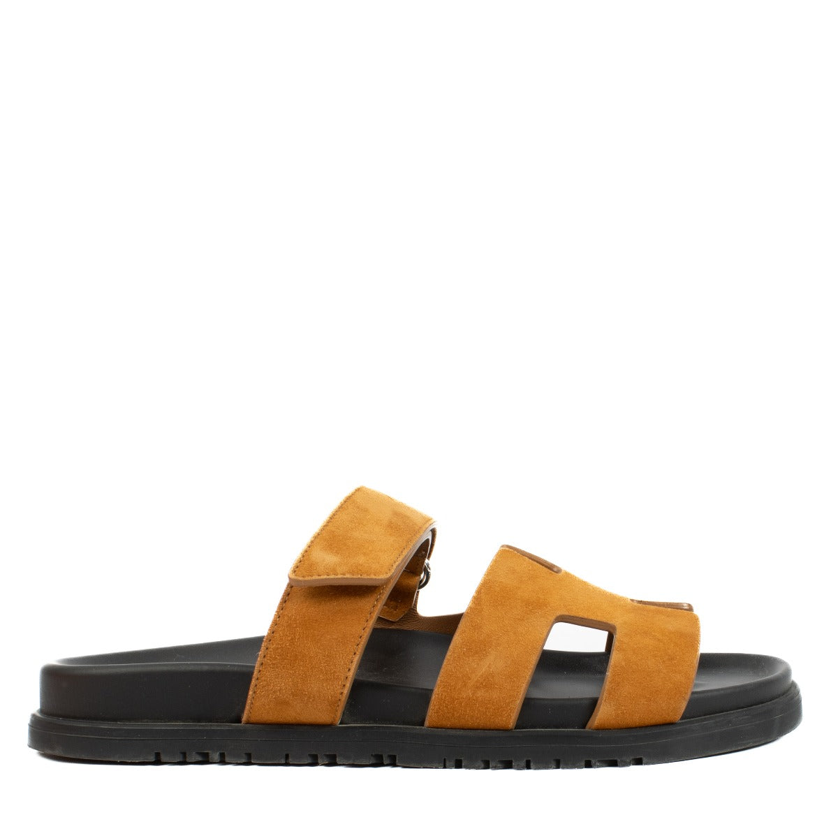 Hermès Natural Suede Chypre Sandals