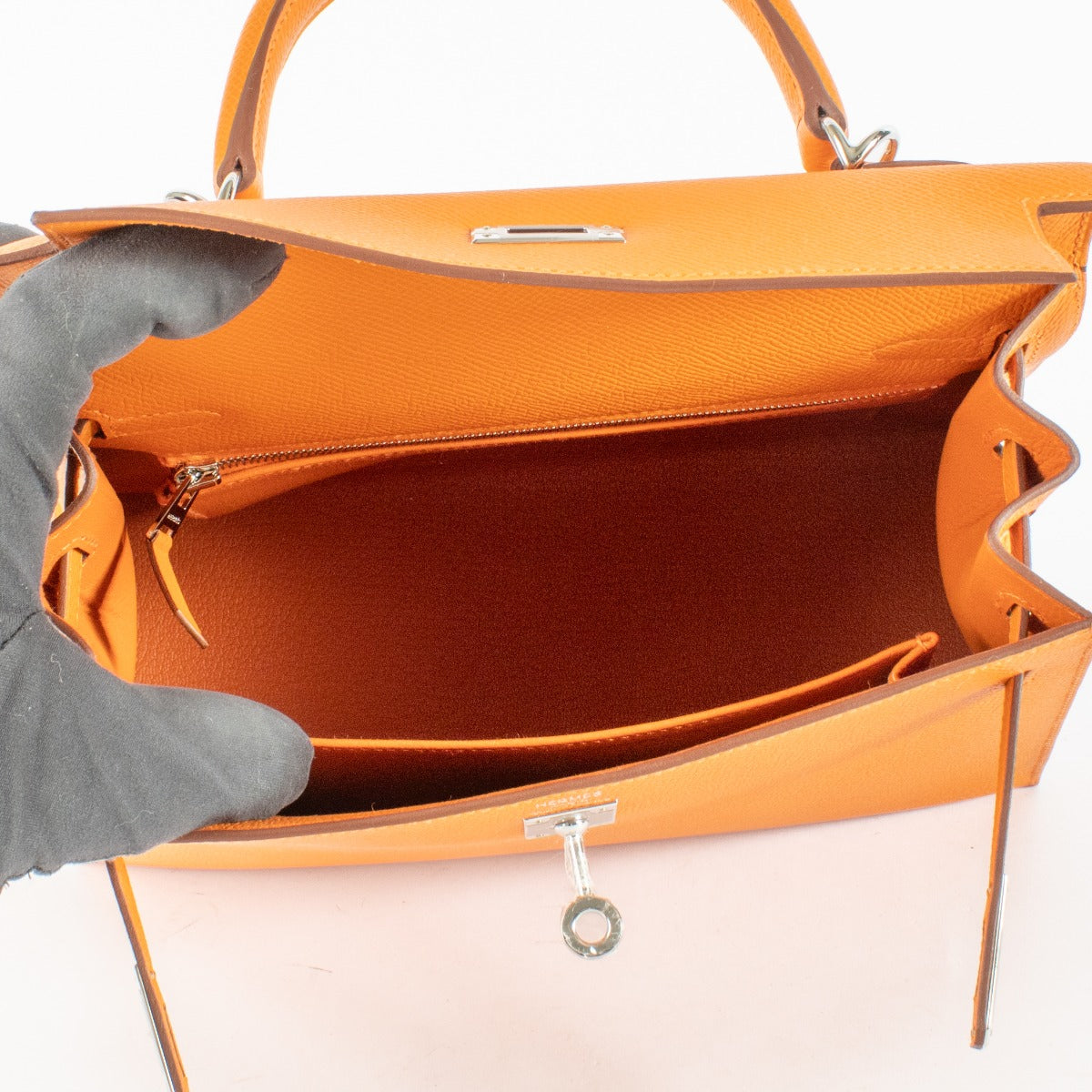 Hermès Kelly 25 Orange Epsom PHW