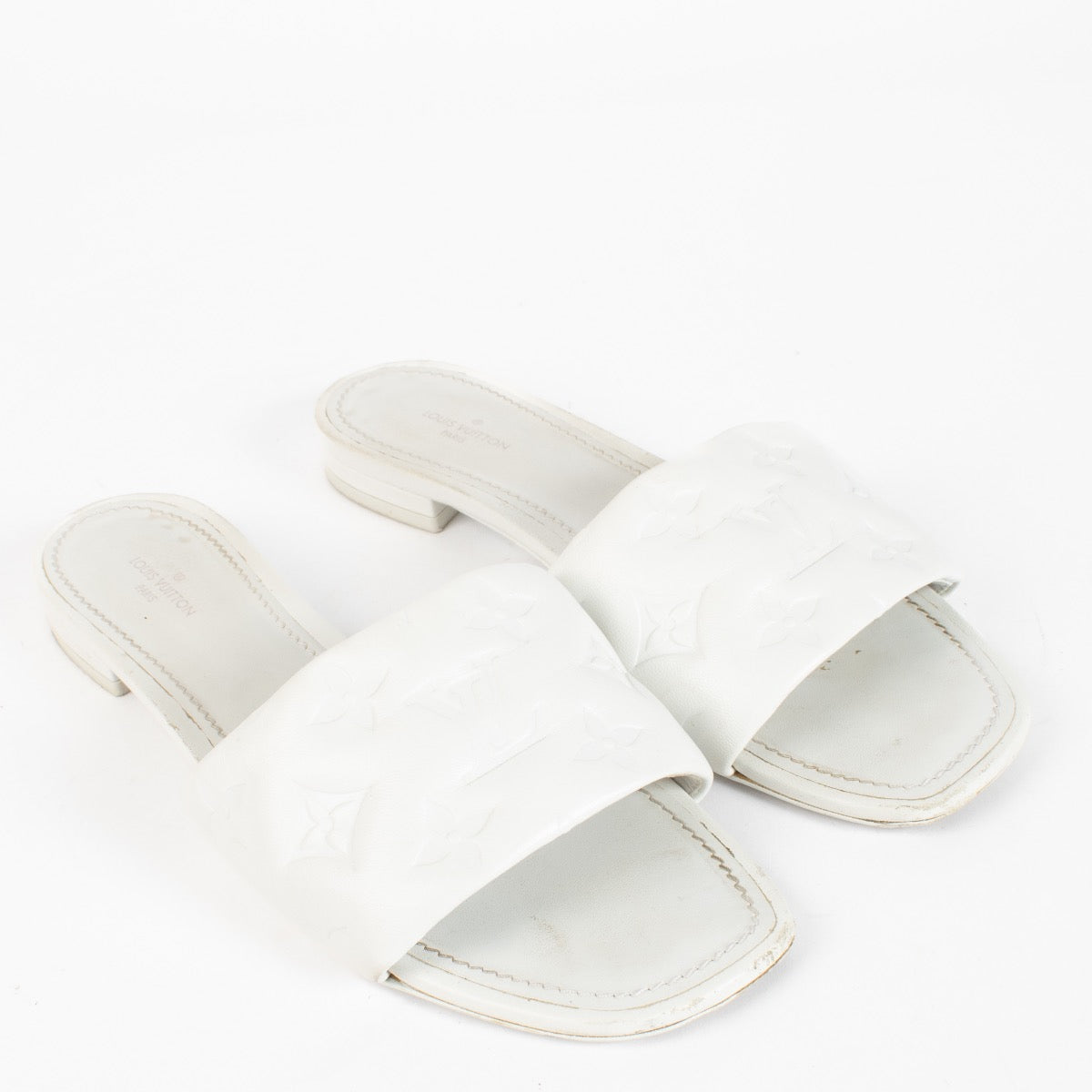 Louis Vuitton Witte Revival Slide Sandalen - Maat 38