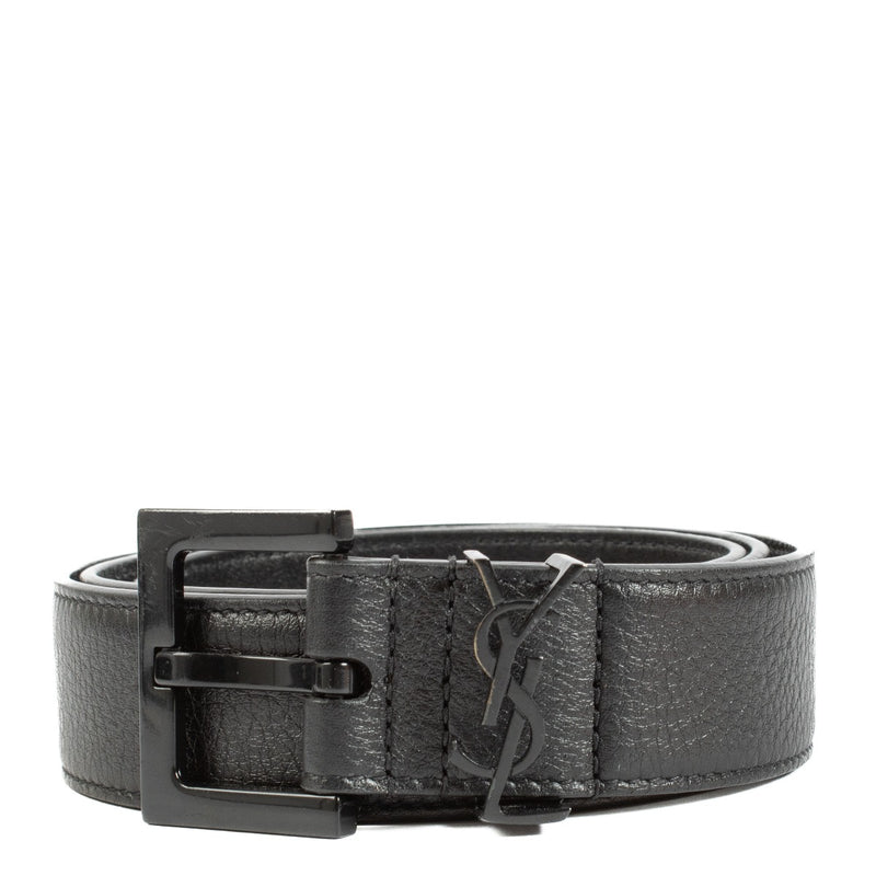 Saint Laurent Black Cassandre Belt