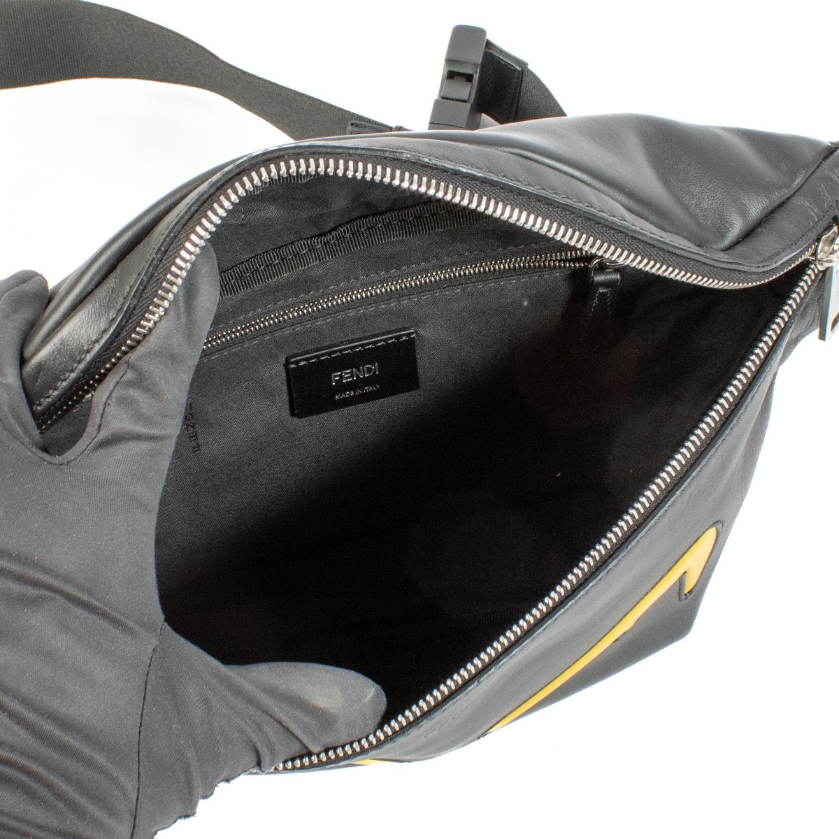 Fendi Zwarte Vitello Grace Light Century Devil Eyes Riemtas