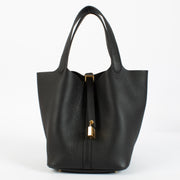 Hermès Picotin Lock 22 Noir Clemence GHW