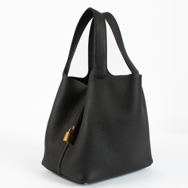 Hermès Picotin Lock 22 Noir Clemence GHW