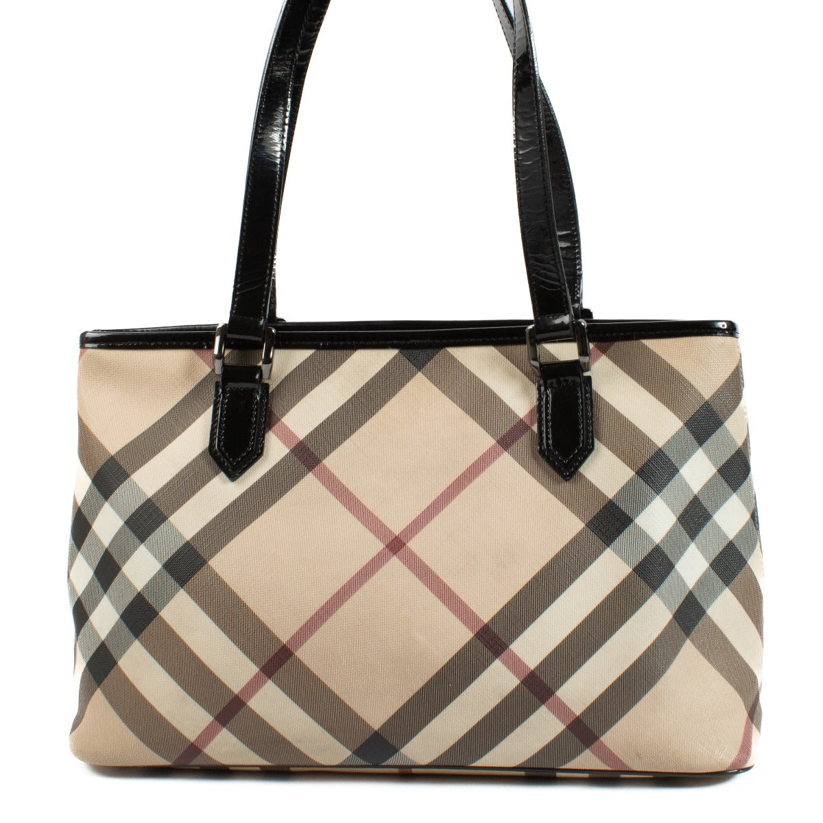 Burberry Monogram Shoulder Bag in very good condition, with a few visible signs of use. Shop at Labellov.