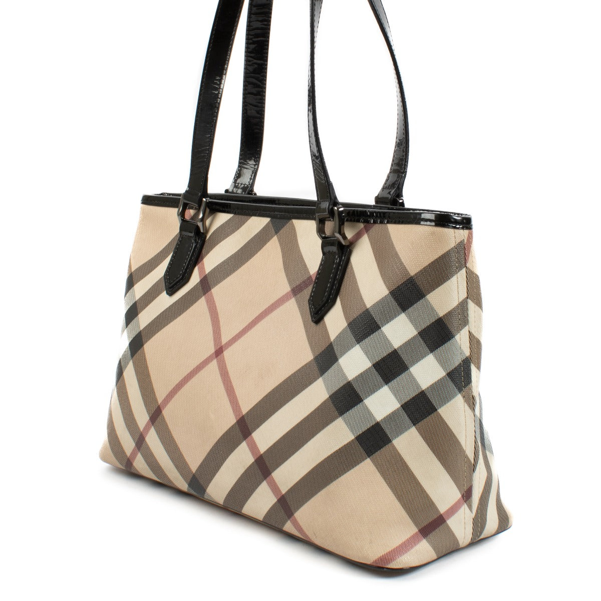 Burberry Monogram Shoulder Bag in very good condition, with a few visible signs of use. Shop at Labellov.