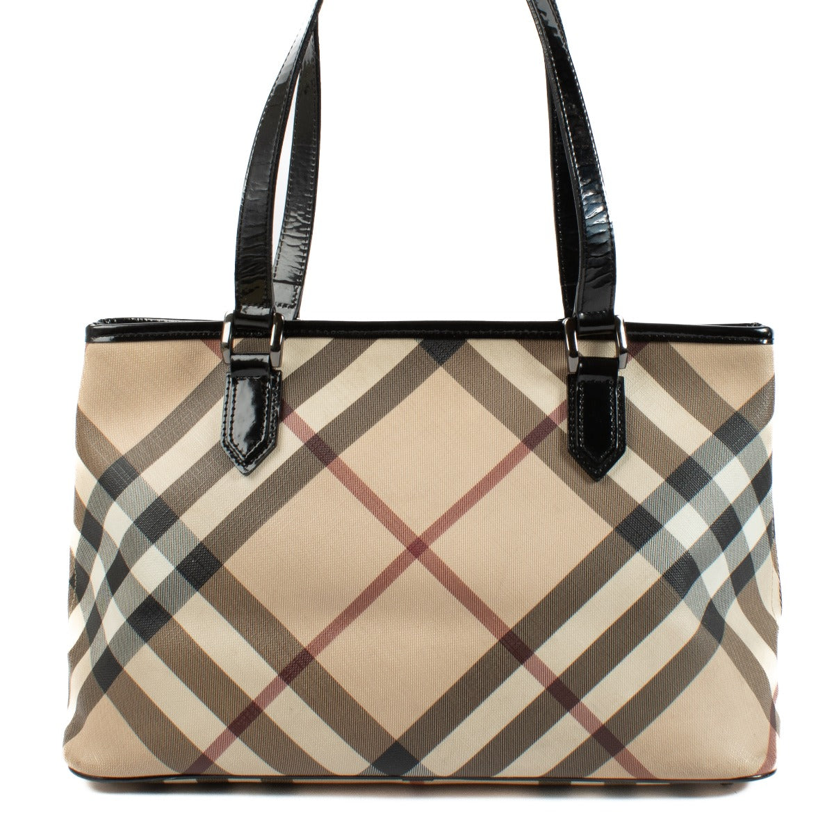 Burberry Monogram Shoulder Bag in very good condition, with a few visible signs of use. Shop at Labellov.