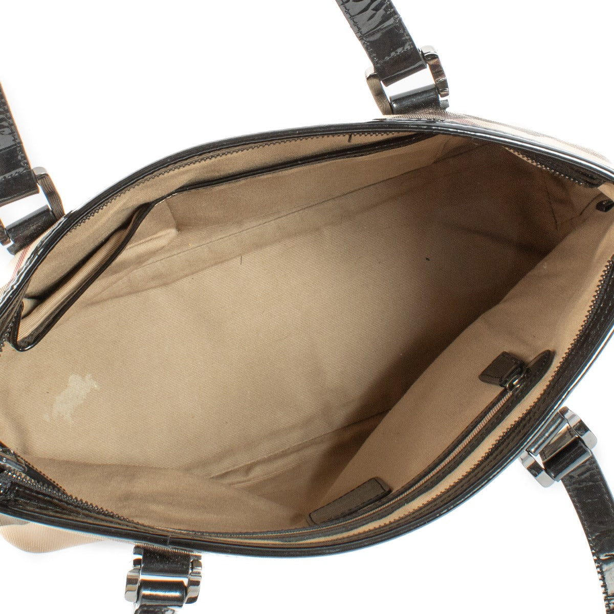 Burberry Monogram Shoulder Bag in very good condition, with a few visible signs of use. Shop at Labellov.