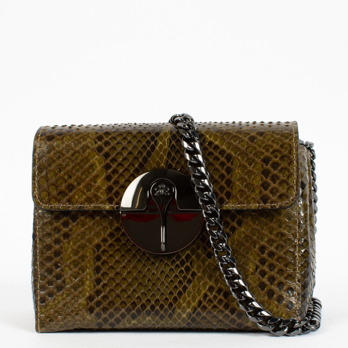 shop 100% authentic second hand Lebeau-Courally Brown Python La Duchesse Bag on Labellov.com
