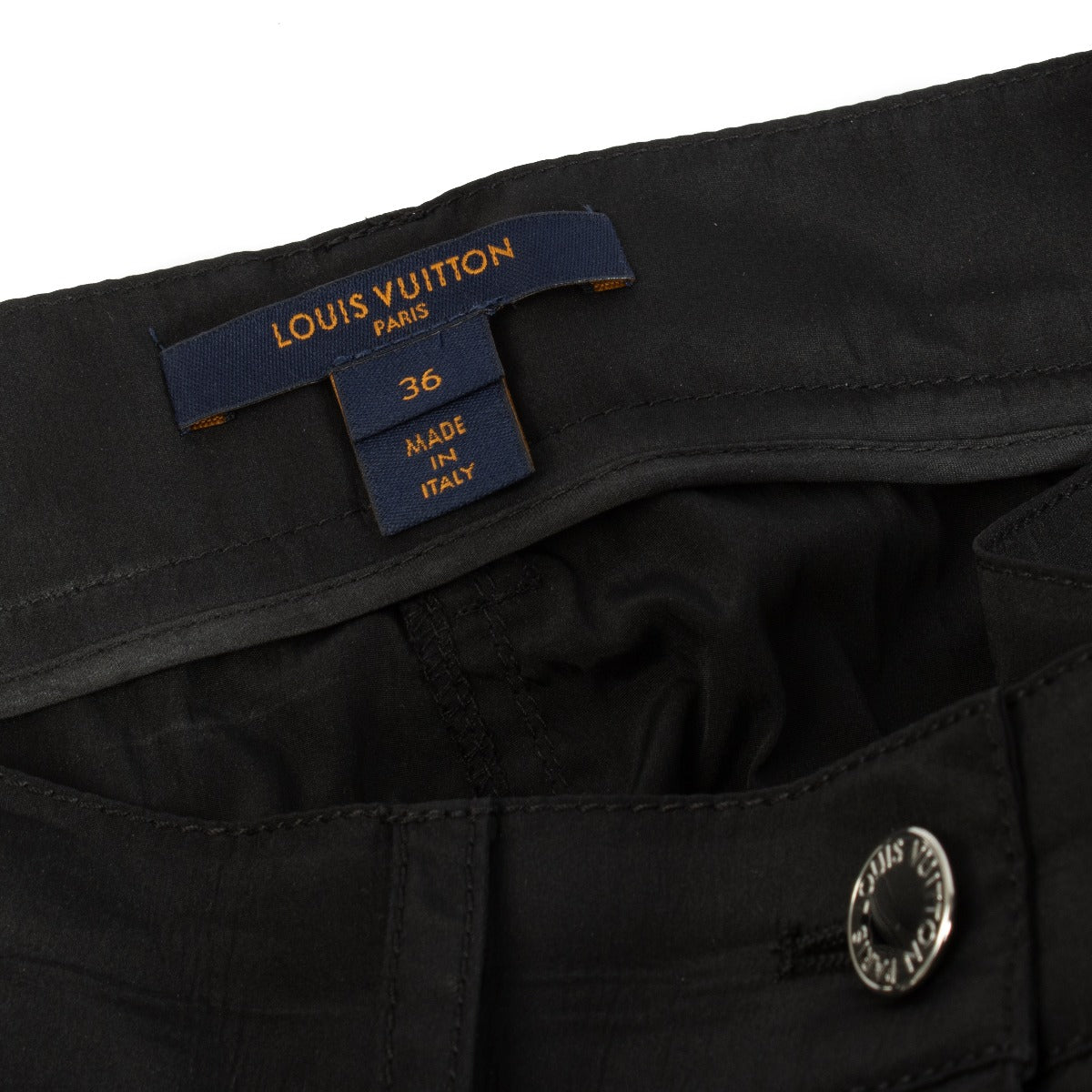 Louis Vuitton Black Monogram Pocket Cargo Trouser - Size FR36