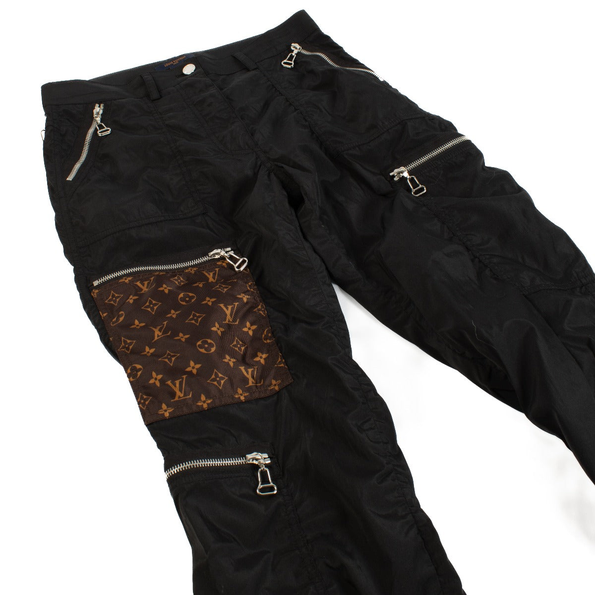 Louis Vuitton Black Monogram Pocket Cargo Trouser - Size FR36