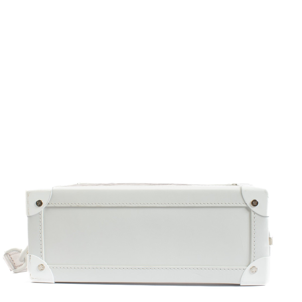 Buy authentic second hand Louis Vuitton White Transparent Leather Virgil Abloh Soft Trunk Bag Limited Edition Epi Plage at Labellov.com