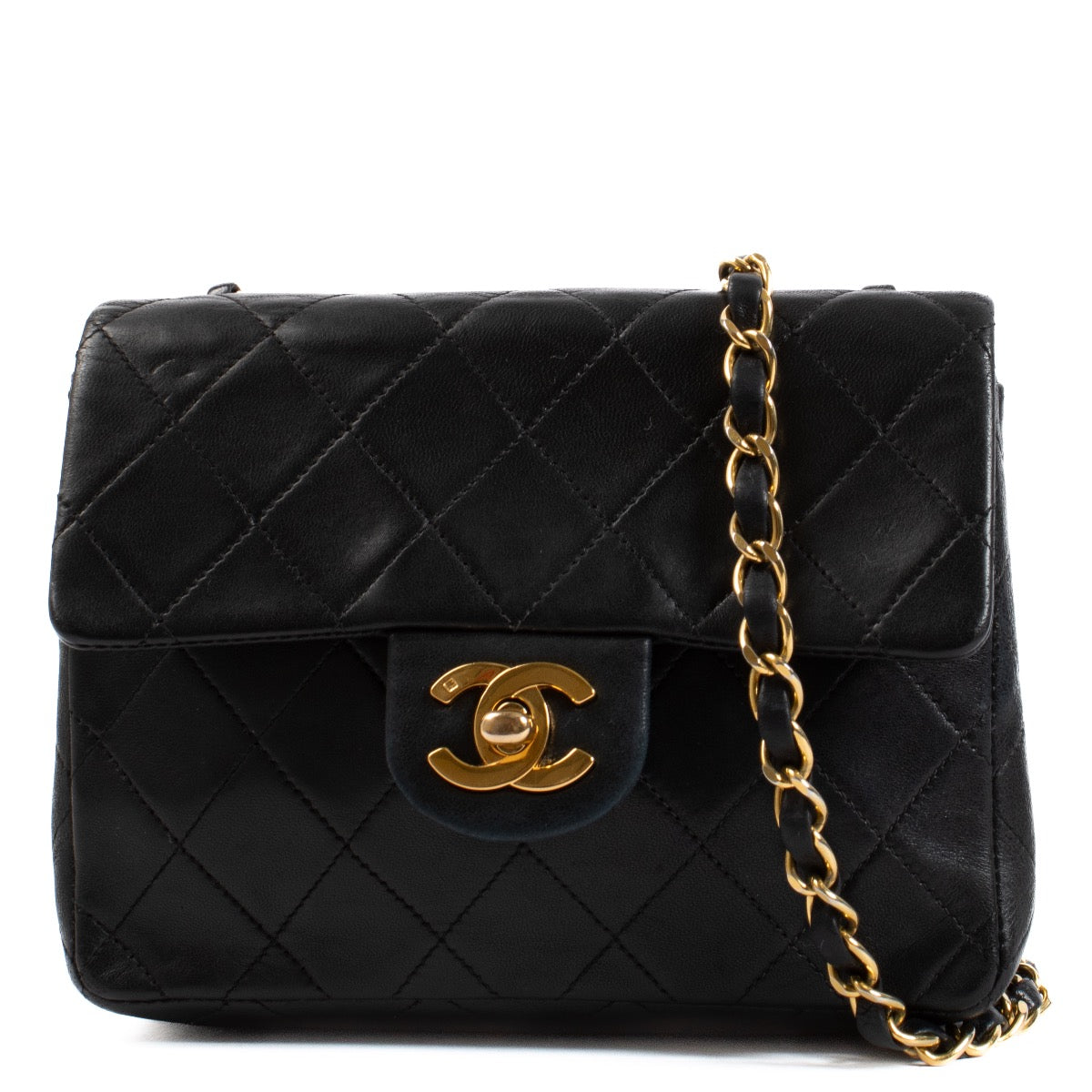 Chanel Zwarte Mini Vierkante Klassieke Tas