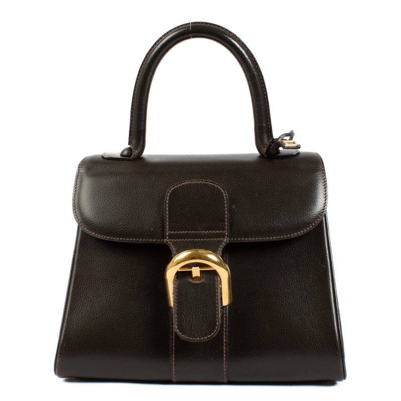 Buy authentic second hand Delvaux Café Leather Brillant PM Jumping Shoulder Bag at Labellov.com