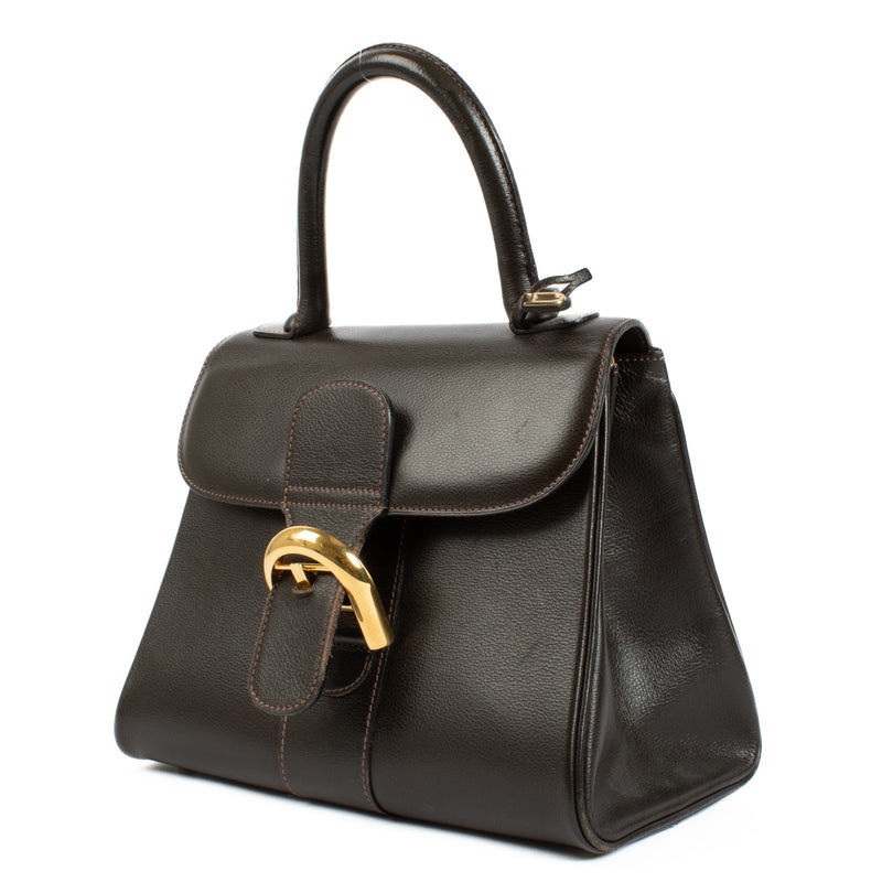 Buy authentic second hand Delvaux Café Leather Brillant PM Jumping Shoulder Bag at Labellov.com