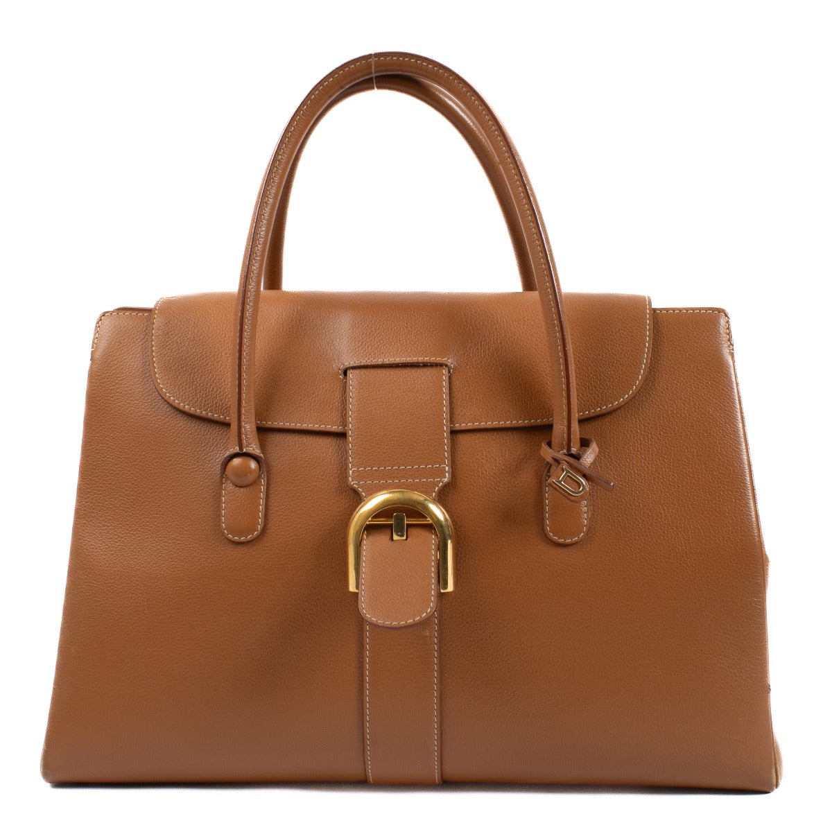 Delvaux Cognac Jumping Brillant Cabriolet Bag