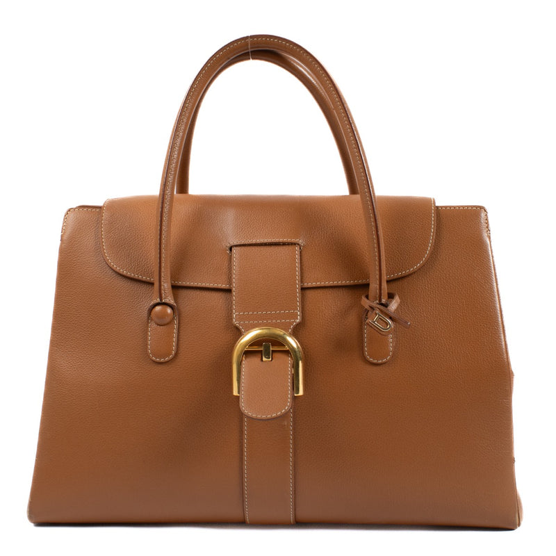 Delvaux Cognac Jumping Brillant Cabriolet Bag