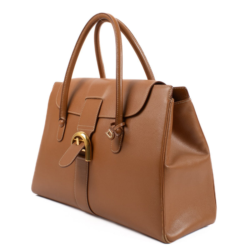 Delvaux Cognac Jumping Brillant Cabriolet Bag