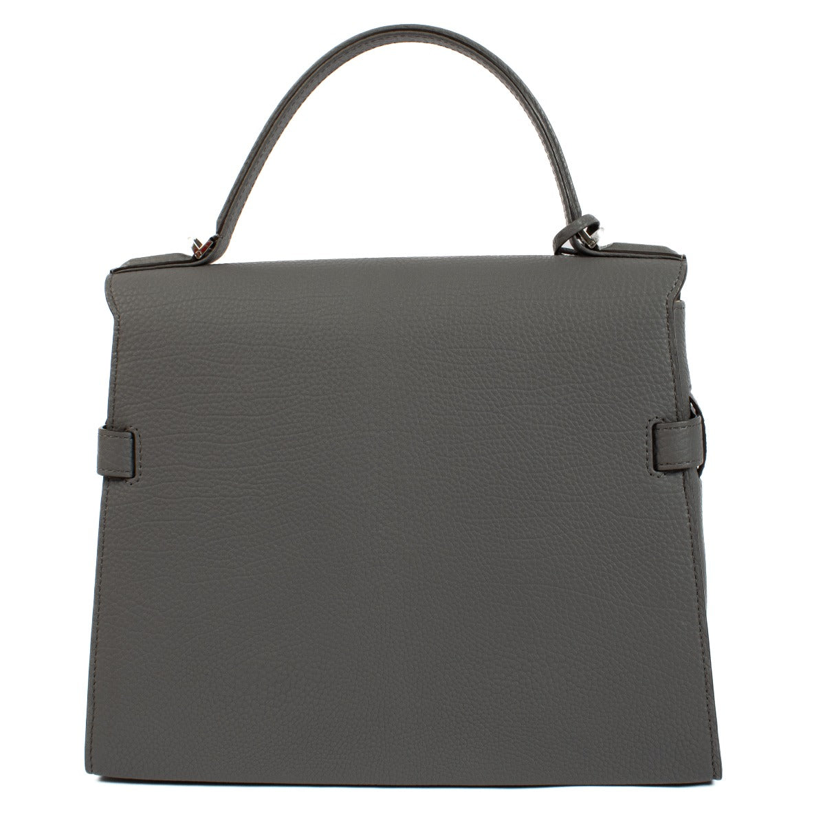 Delvaux Stone Crispy Calf Tempête MM bag in premium crispy calf leather, featuring a sophisticated stone hue, modern design, and versatile size with dust bag and extra strap. Shop now on Labellov.com.