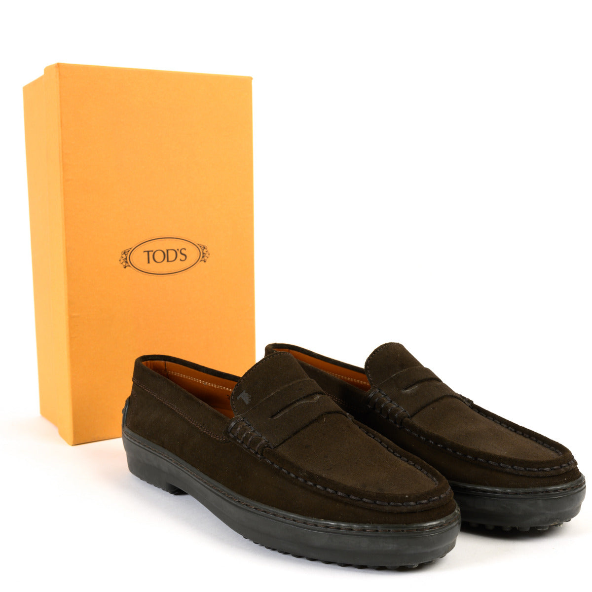 Tod's Brown Suede Brigitte Mocassin Flats - size 39.5