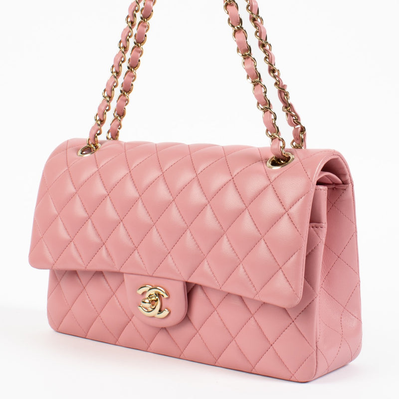 Shop authentic second hand Chanel Pink Lambskin Medium Classic 11.12 Bag on www.labellov.com