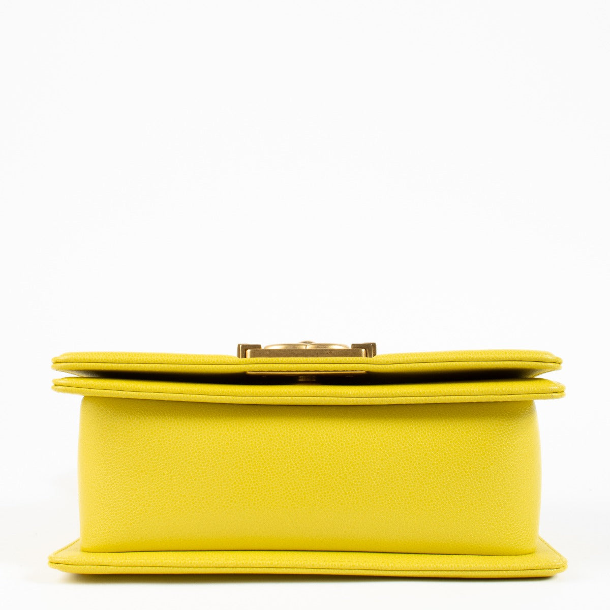 Chanel Yellow Caviar Small Boy Chanel Bag