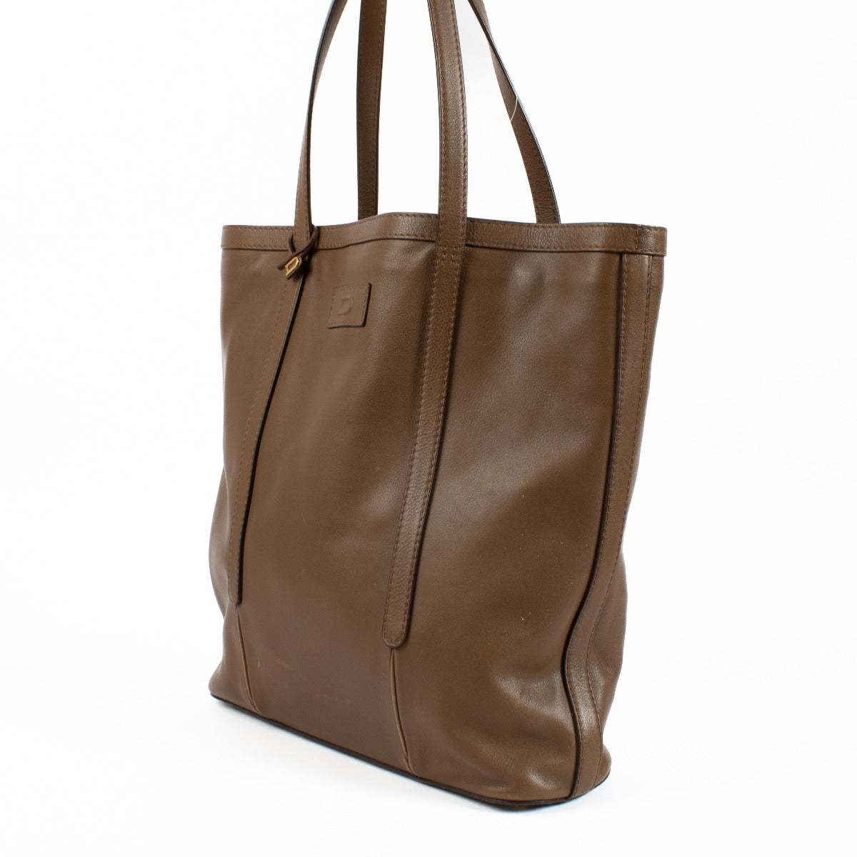 Delvaux Bruine Leren Draagtas