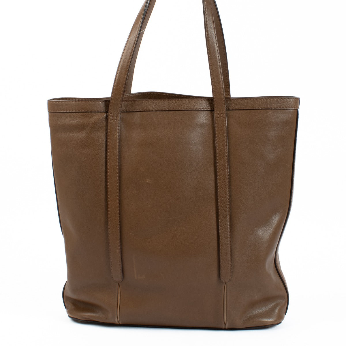 Delvaux Bruine Leren Draagtas