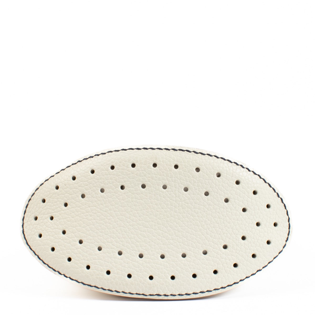 Delvaux White Pin Mini Bucket Surpiqué