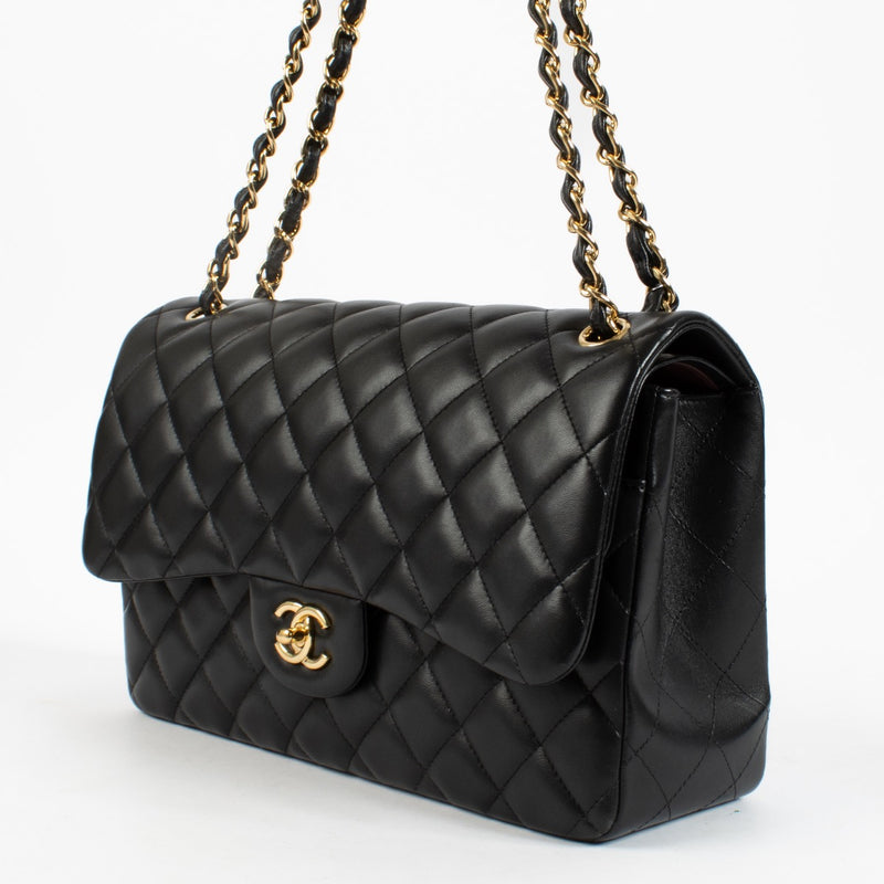 Shop 100% authentic secondhand Chanel Black Lambskin Large Classic Bag on Labellov.com